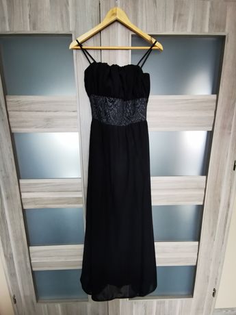 Długa suknia czarna rozmiar S, 36