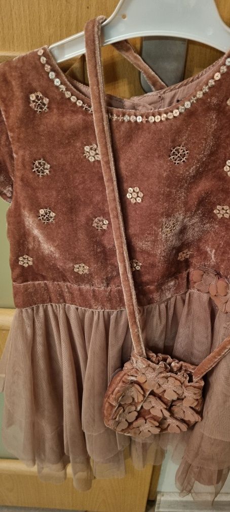 Sukienka z torebeczka dziewczynka 116-122