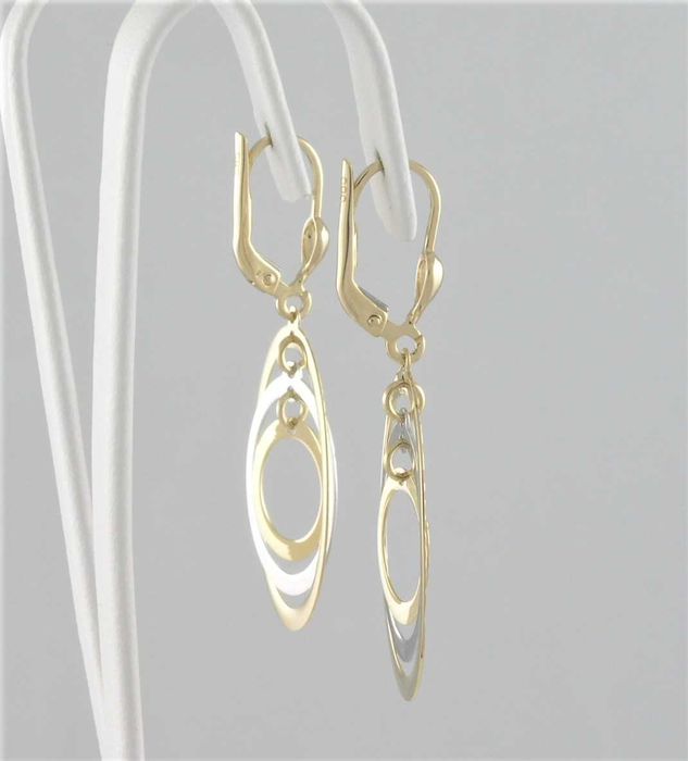 Złote kolczyki na biglu pr 585