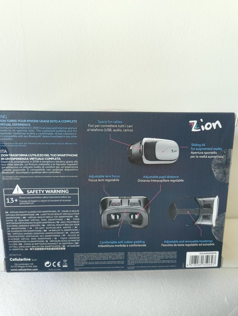 Óculos realidade virtual Zion