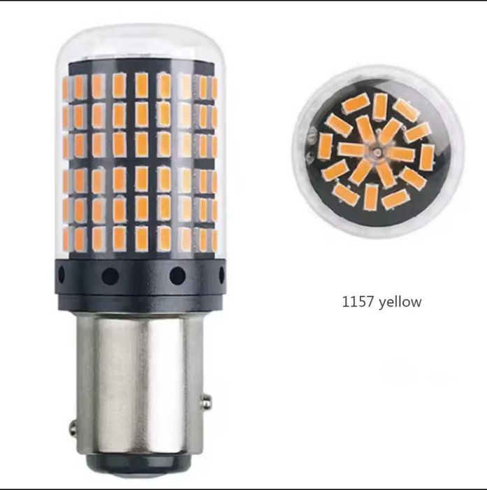Автомобільна LED лампа жовта 1156 / 1157 P21/5W Canbus 12V 1шт.