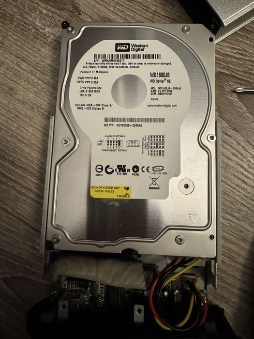 Kieszeń / obudowa zewnętrzna z dyskiem HDD 3,5” IDE 160GB