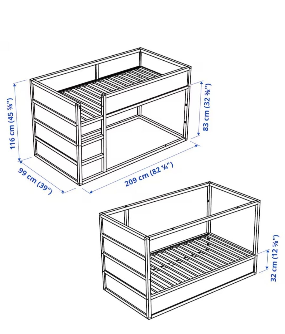 Łóżko Kura Baldachim Ikea antresola