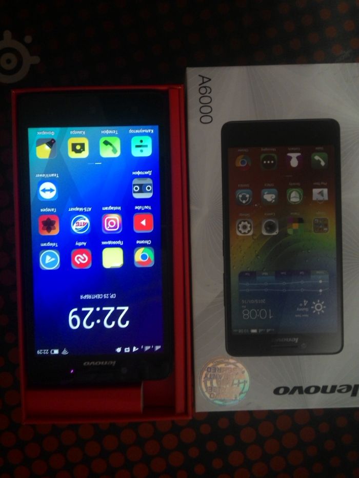 Lenovo a6000 с родной коробкой под две симки