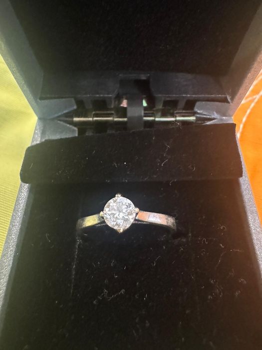 Anel solitário Diana ouro branco 0.50ct