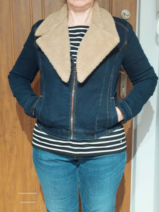 Kurtka jeans ocieplana 38/40 -30 zł