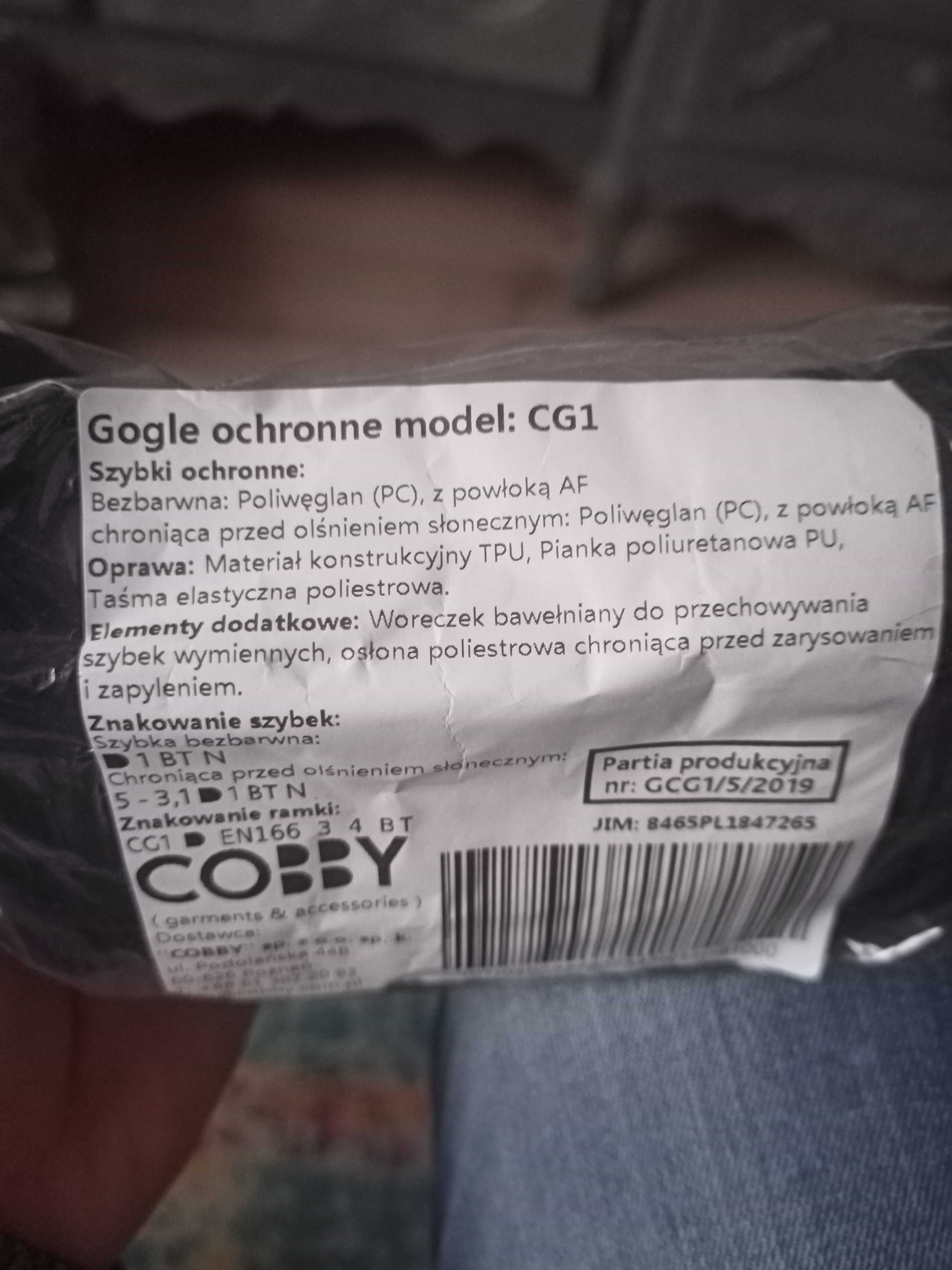 Gogle ochronne CG1