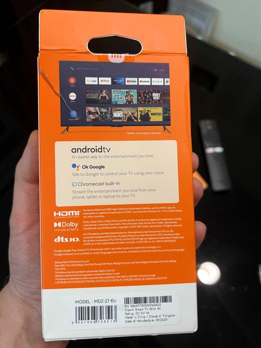 Медіаплеєр Xiaomi Mi TV Stick 4K (MDZ-27-EU)