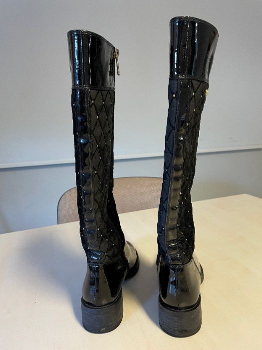 Skórzane kozaki damskie 37 Armani Jeans