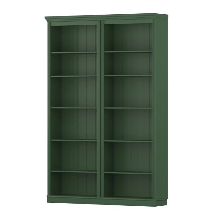 Stylowy Masywny  Regał Lillehammer  — zielony, solidny