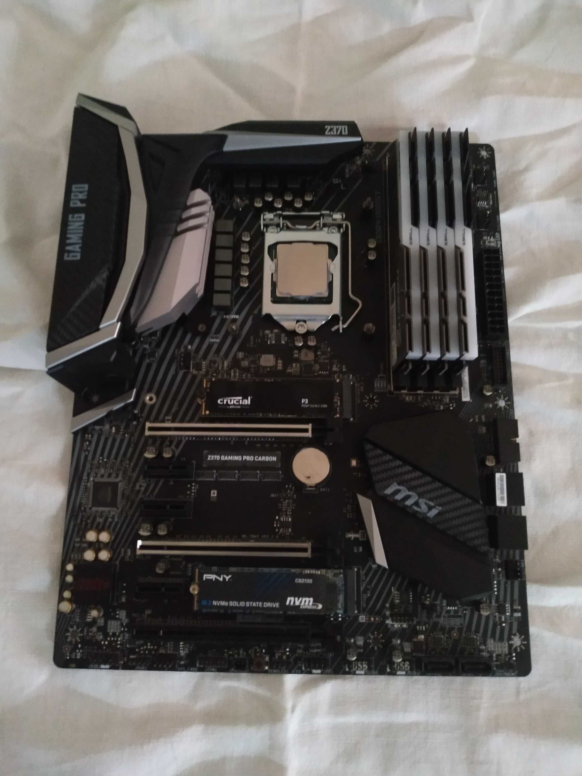 Bundle i7-8700K + Z370 + 32GB + AIO + 2x NVMe – Funcional