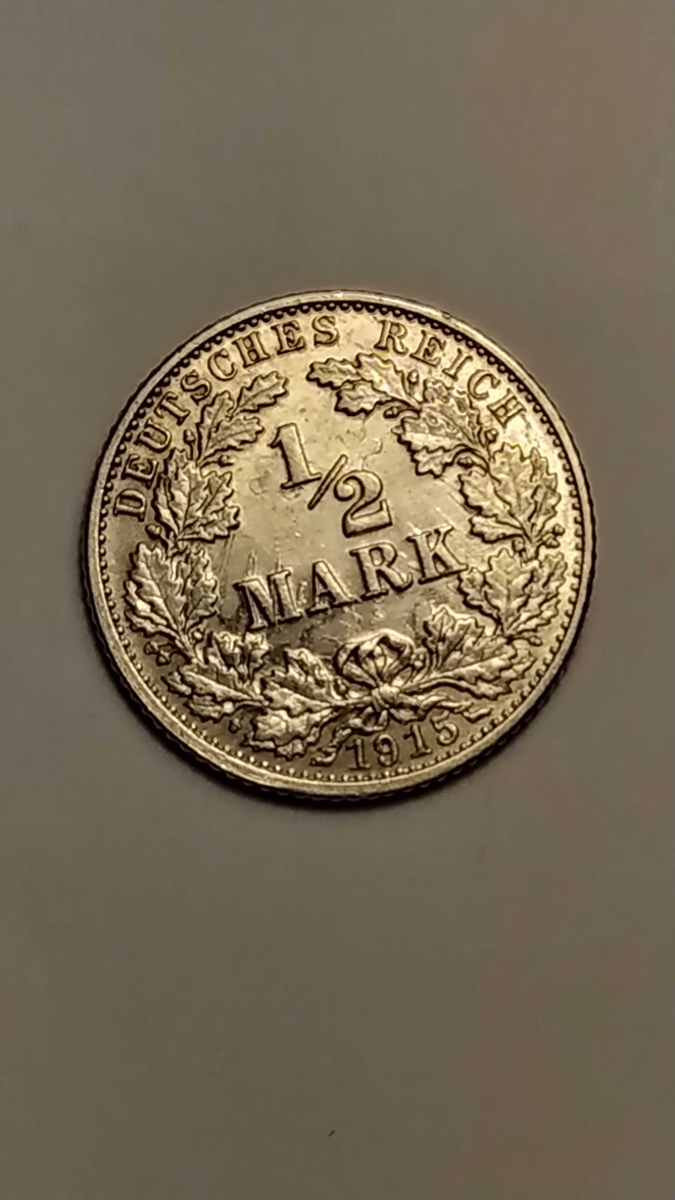 1/2 marki 1915 G srebro