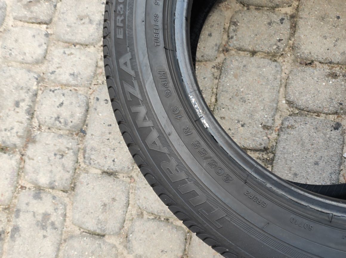 205.55.16 Dwie opony letnie Bridgestone Turanza ER300