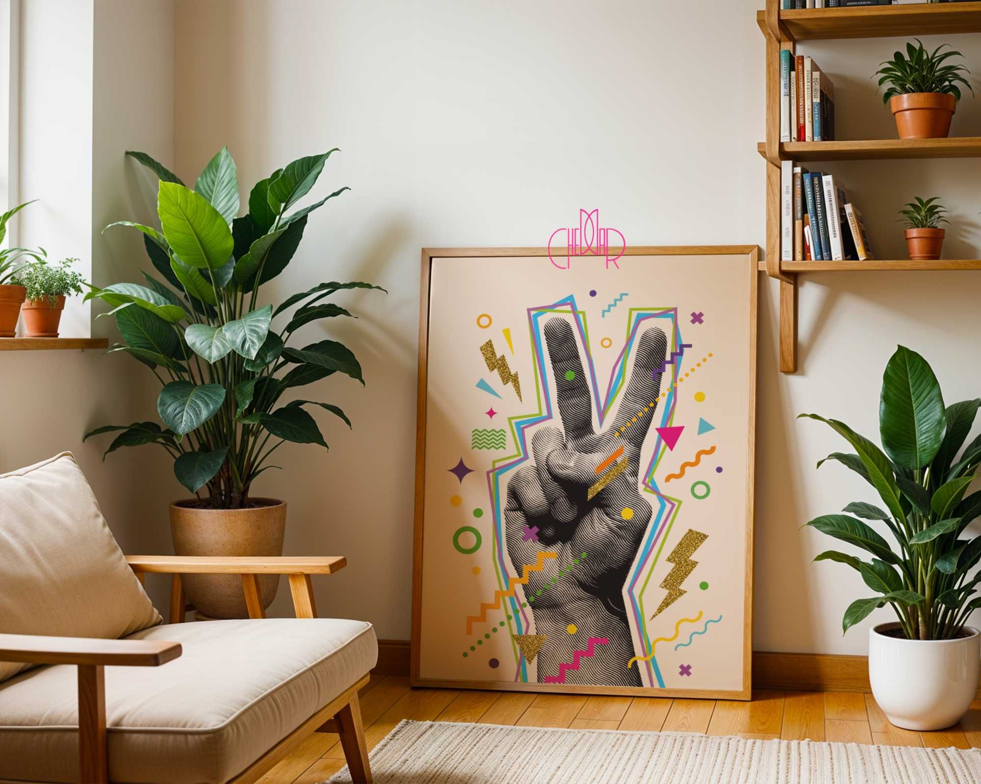 Plakat Peace & Love, Rock & Roll