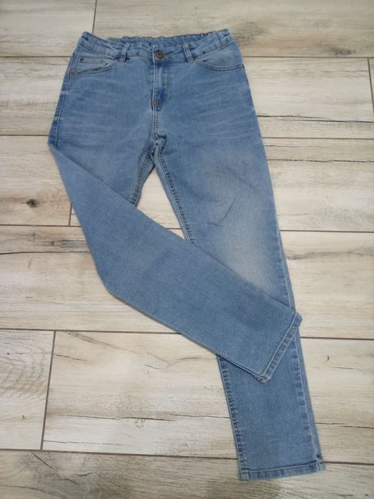 Jeansy rurki sinny rozm. 152 cm