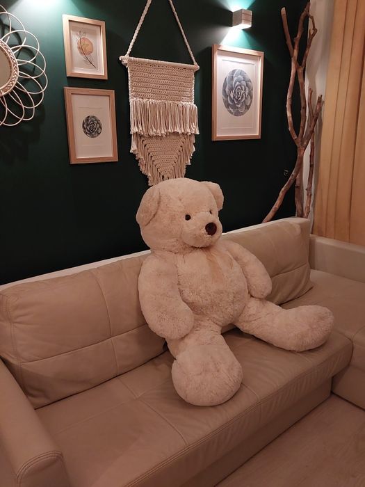 Duuuży pluszowy miś walentynkowy, 140 cm