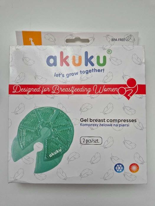 AKUKU Kompresy żelowe na piersi Okład zestaw 2 szt.