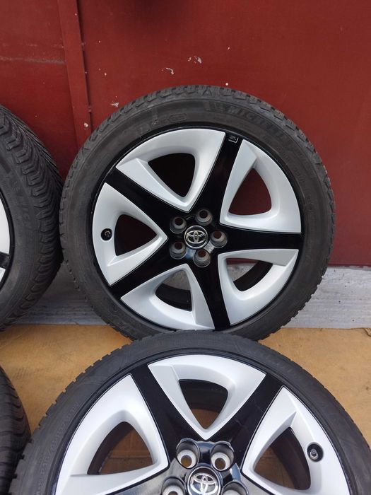 5x100 Koła Całoroczne 215/45R17 Czujniki TPMS oryginał TOYOTA Prius IV