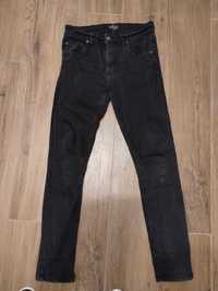 Spodnie czarne jeansy boohoo man 32