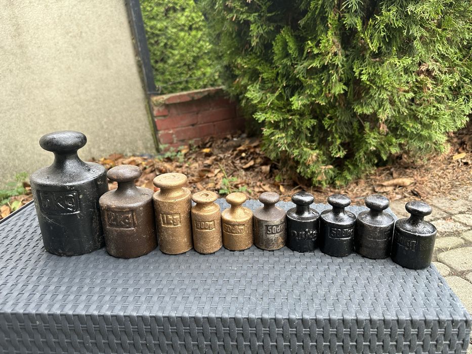 Stare odważniki do wagi – różne masy, kolekcja / użytkowe