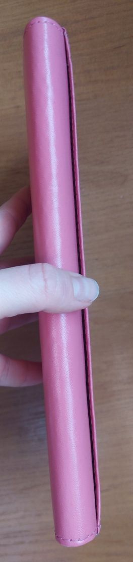 Portfel podróżny RFID z prawdziwej skóry różowy