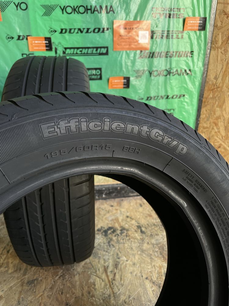195/60 R15 Good Year Efficient Grip (Склад резини Шини б/у літо) 2шт
