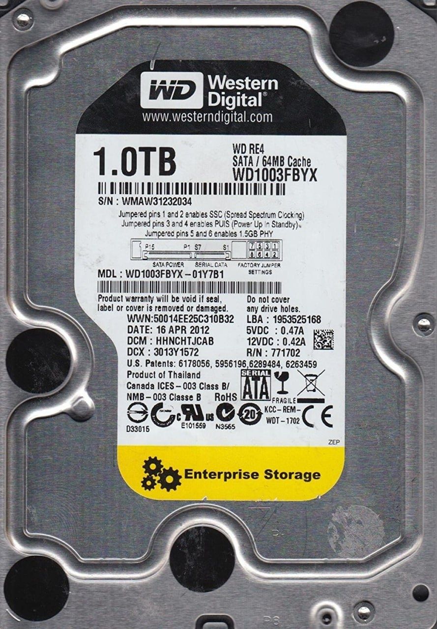 Жесткий диск WD1003FBYX 1Tb