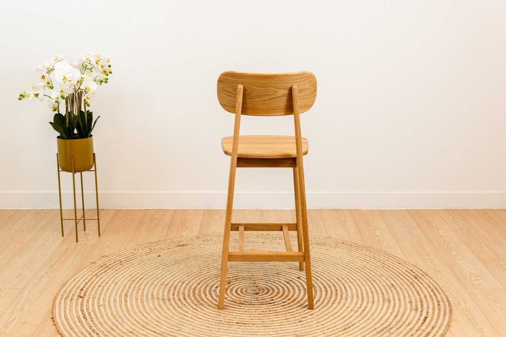 Krzesło dębowe barowe hoker z drewna dębowegо, drewniane krzesła