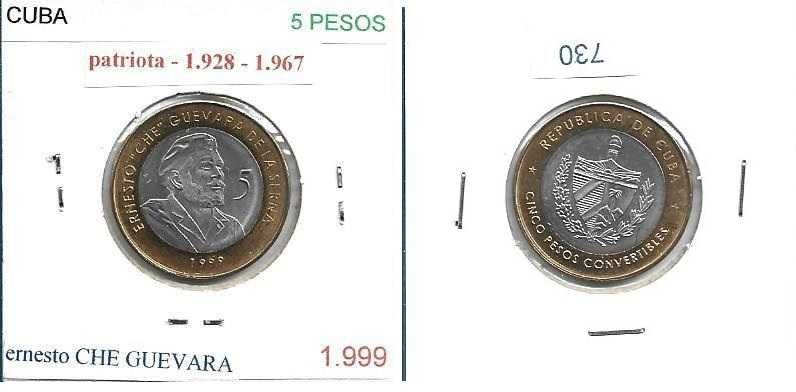 Cuba - - - 5 Pesos - 1999 - - - Che Guevara - - - Moeda