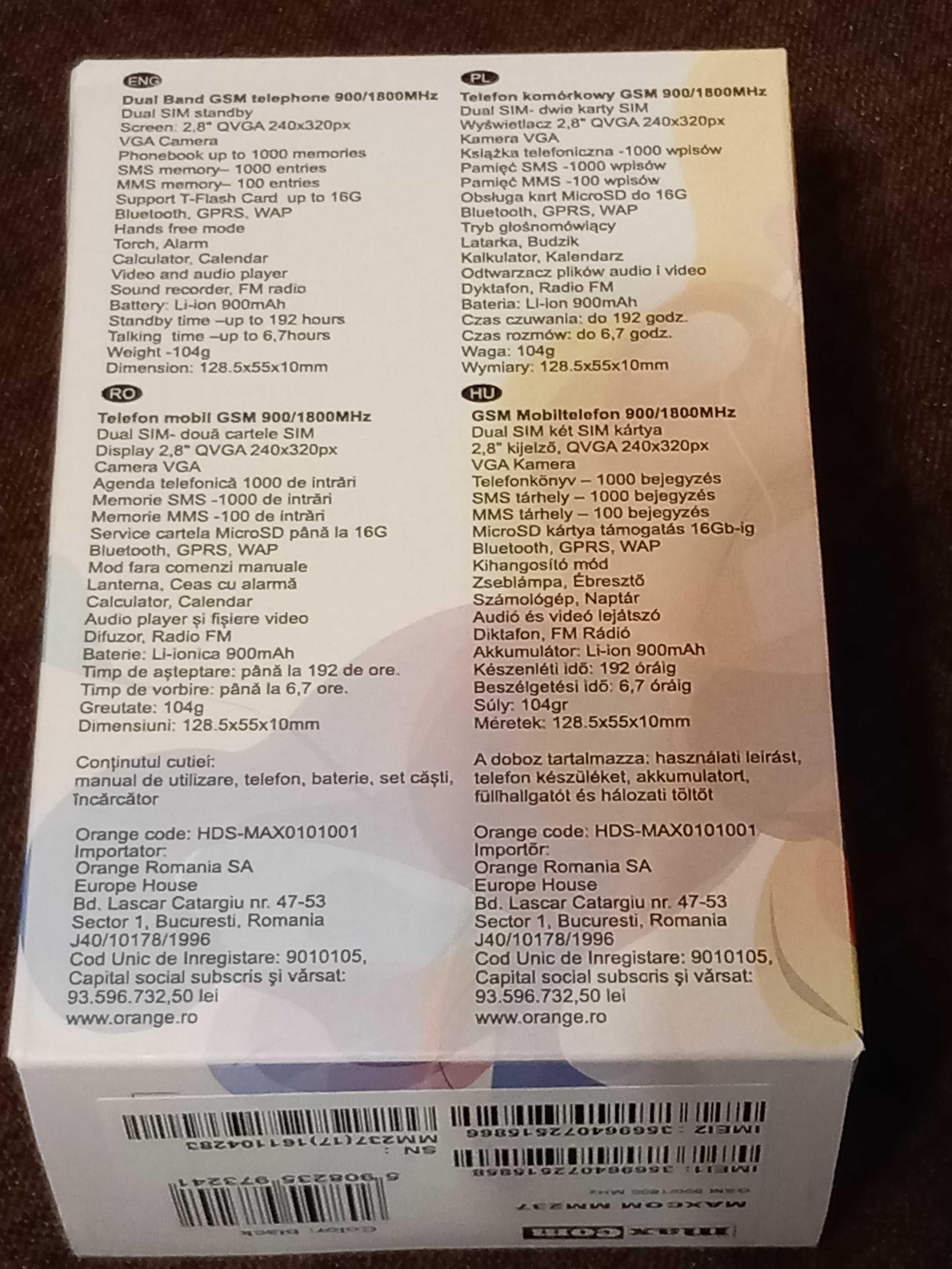 Telefon dla seniora Maxcom MM237 dual SIM