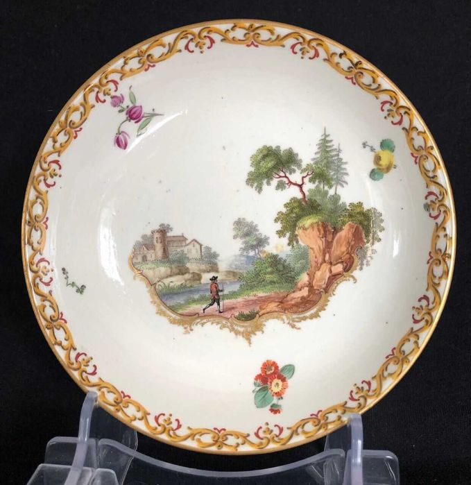 Porcelanowy spodek Frankenthal 1774 rok 18TH XVIII wiek