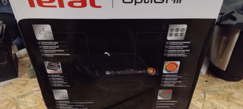 Grill elektryczny Tefal OptiGrill GC7058 czarny 2000 W