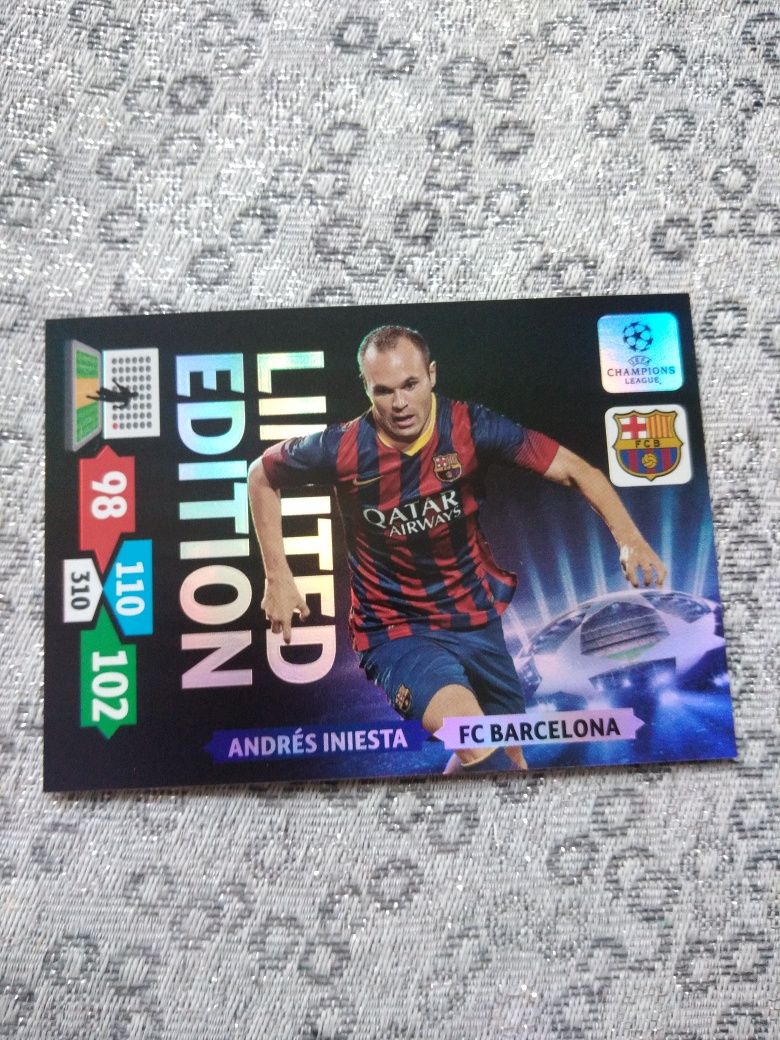 Karta limited edition champions league 2013 Iniesta 2014 Barcelona