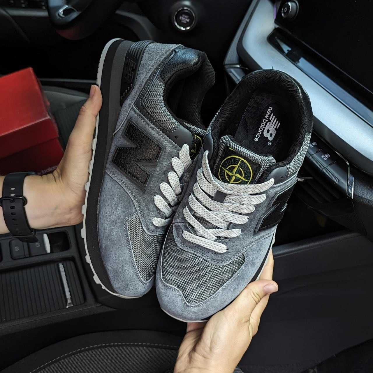 Кросівки New Balance 574 & Stone Island сірі