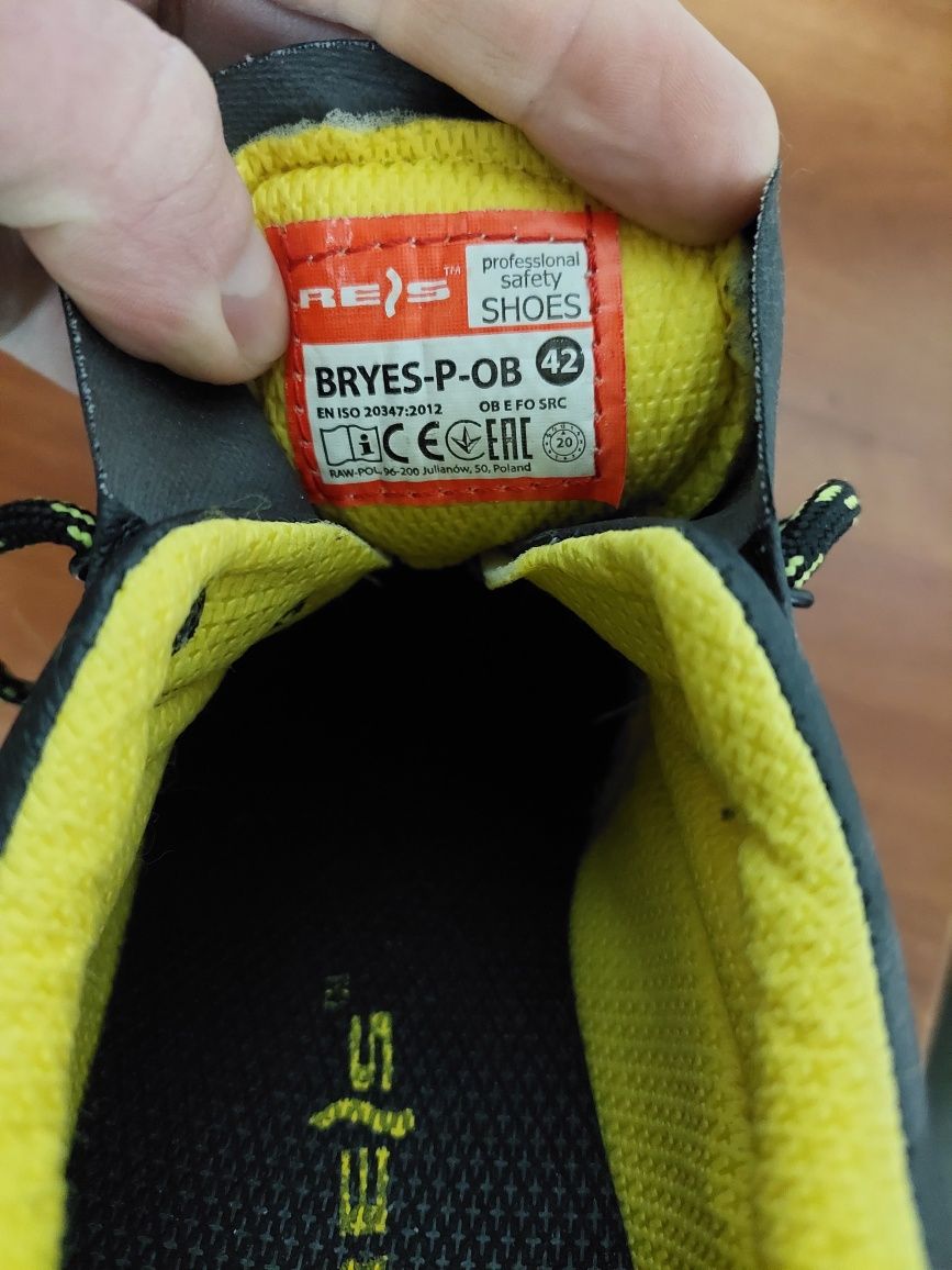 Робочі захисні черевики REIS з металевим носком BRYES-P-OB, 42р,27,5см