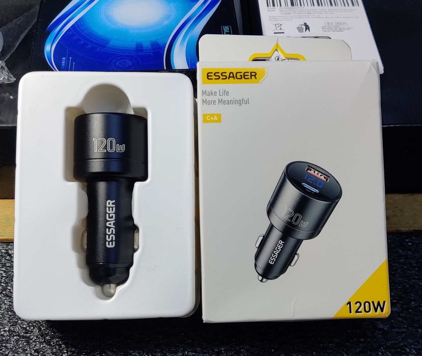 Автомобильное зарядное устройство для Essager 120W PD 20В 5А