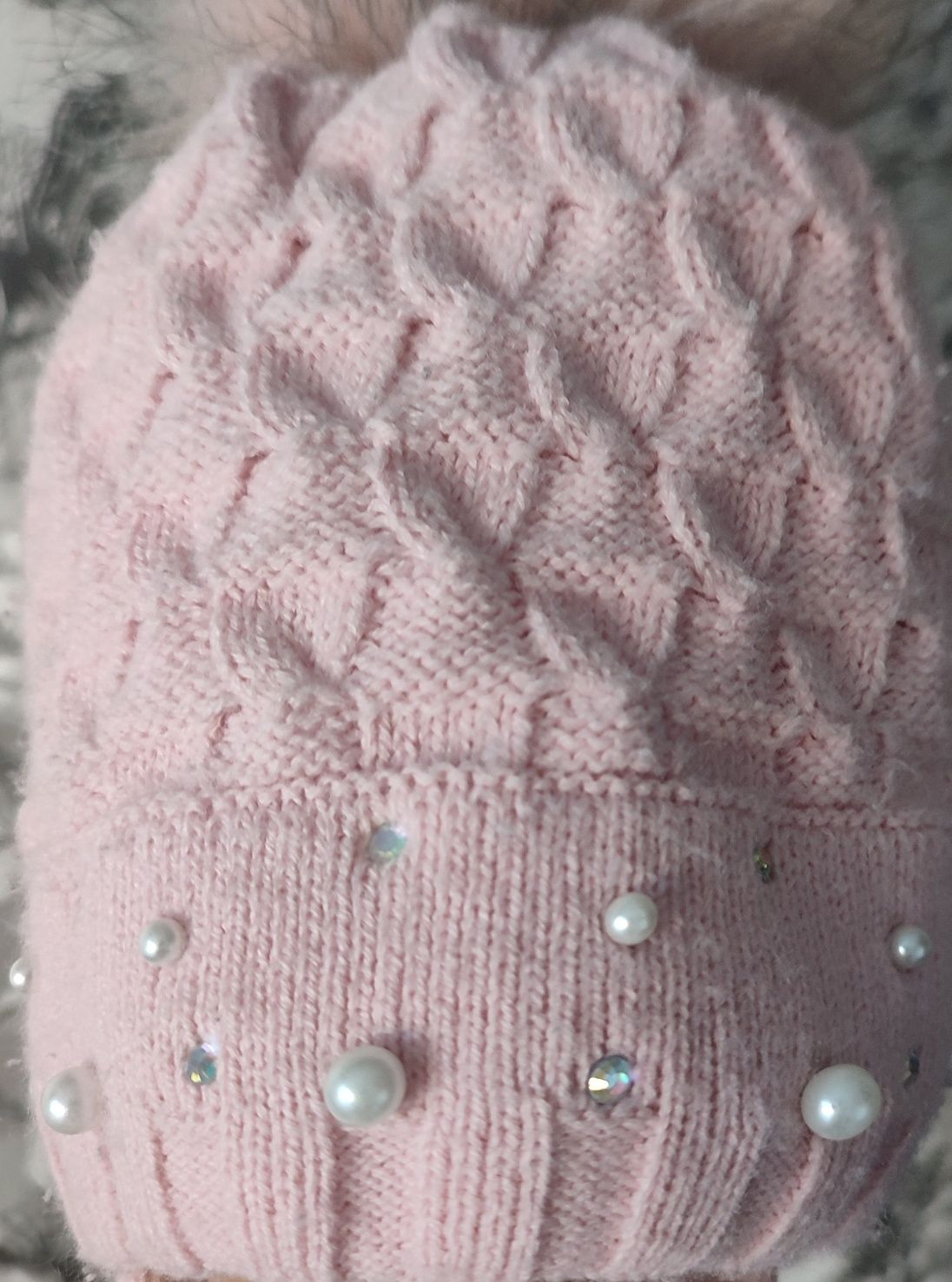 Красивая зимняя  шапка для девочки (1,5 3года)