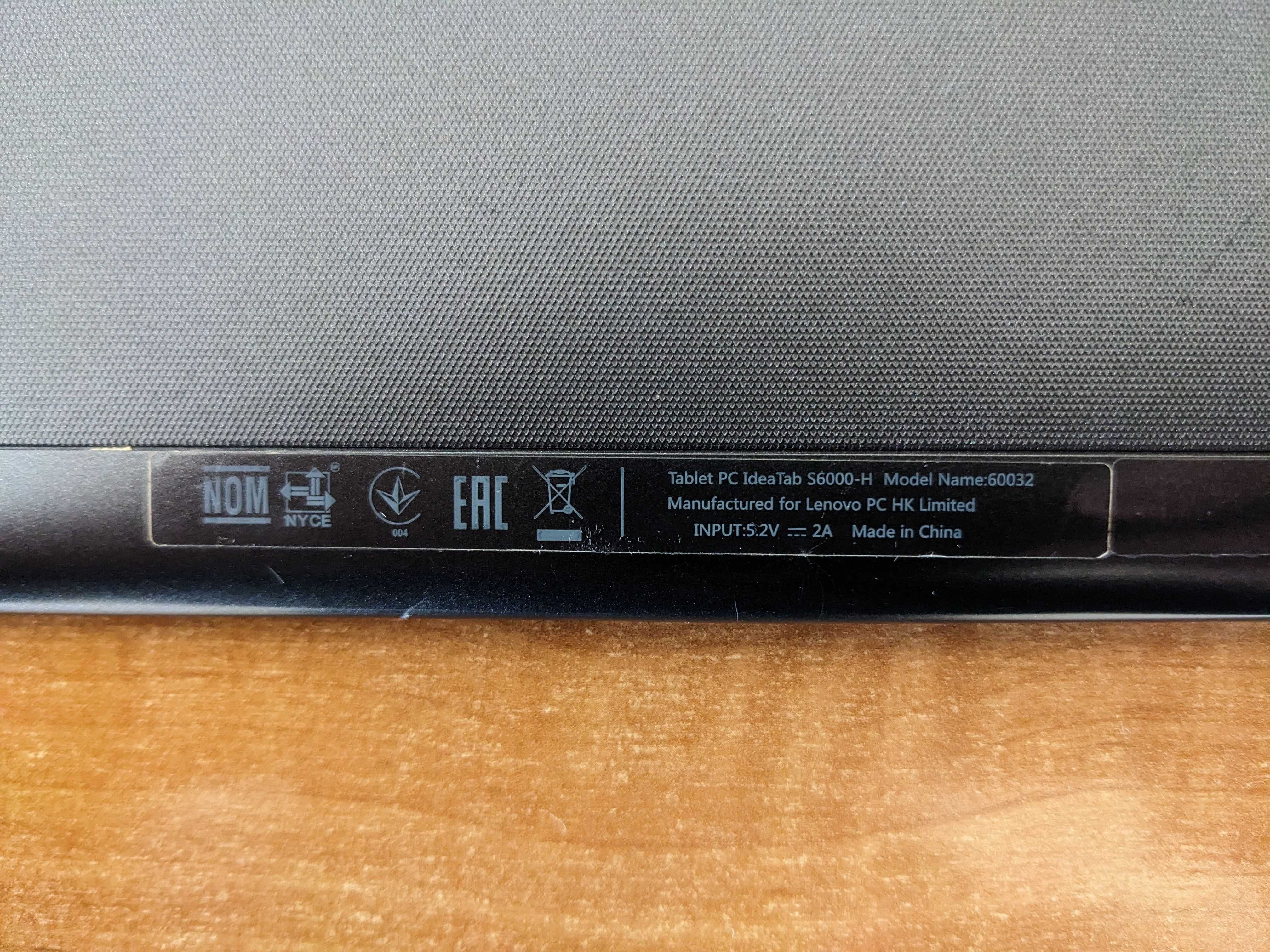Планшет Lenovo IdeaTab S6000-H 60032 3G 16GB