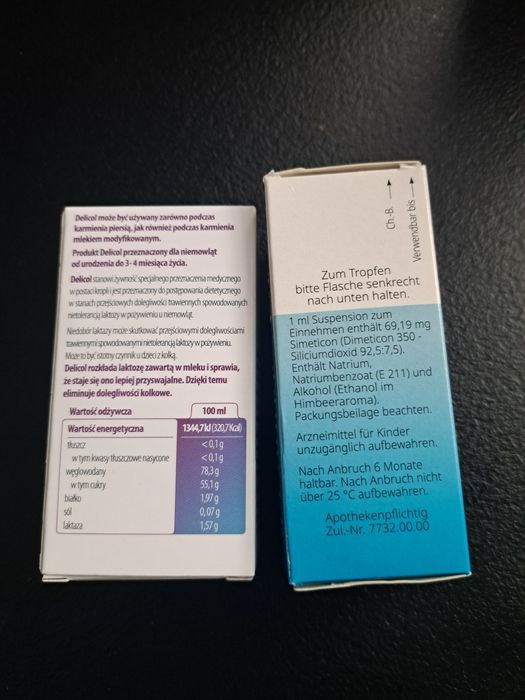 Zestaw kropelek na kolkę dla niemowląt