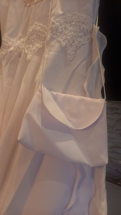 Sukienka komunijna, bolerko, torebka, wianek