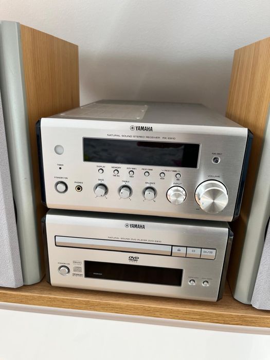 Zestaw Yamaha Pianocraft RXE810+DVD810+głośniki+pilot