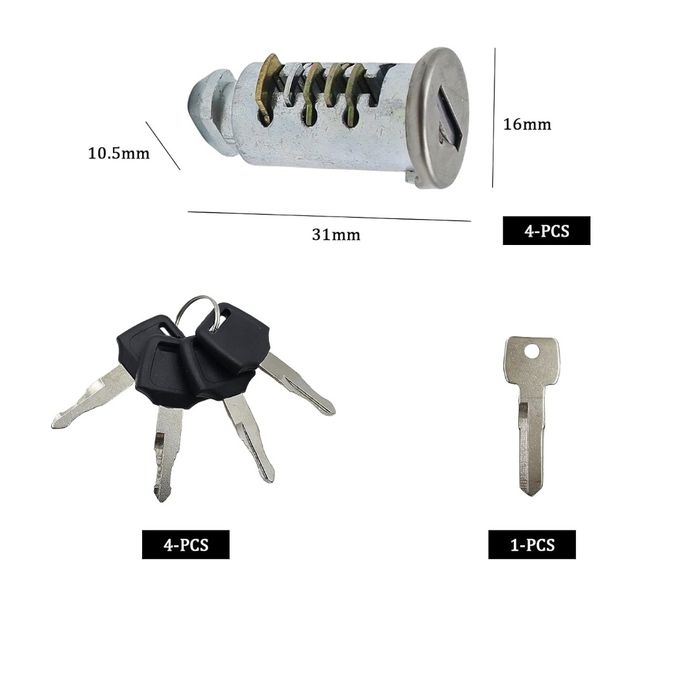 Kit Fechaduras de barras de tejadilho