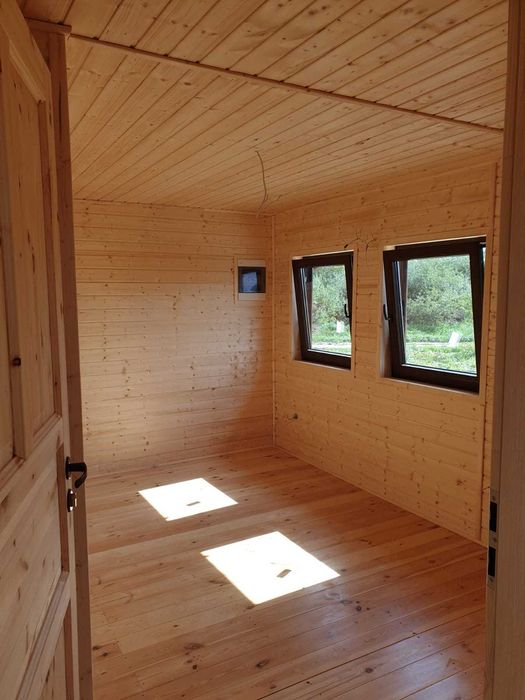 Dom drewniany,letniskowy,ogrodowy, Krokus 6x11m, z poddaszem do 70m2