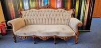 Stylowa sofa w stylu ludwikowskim, kolor szary