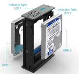 Новый карман-RAID массив на 2 HDD(SSD) 2.5" 16Тб. Металл. USB type-C