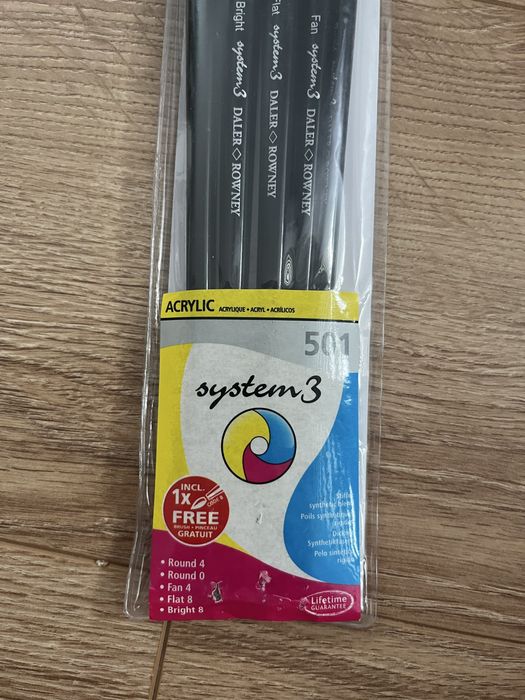 zestaw pedzli do malarstwa akrylowego system3 acrylic brushes