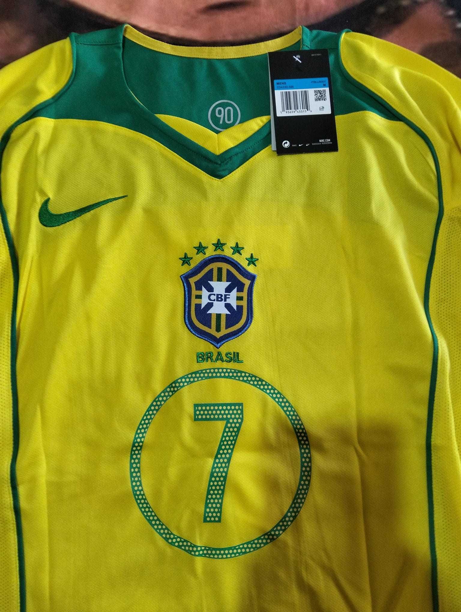 camisola nike total 90 brasil 2004 adriano 7 tamanho M