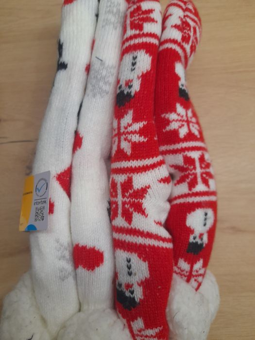Nowy 2pak zimowe skarpetki świąteczne r.28-30