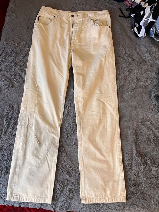 Бежеві штани із коттону