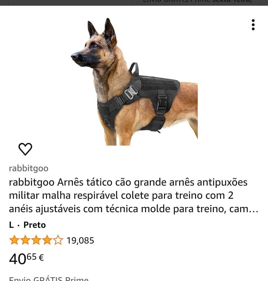 Vendo peitoral /Arnês para cão  grande estilo militar